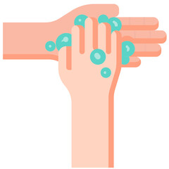 Washing Hand flat icon