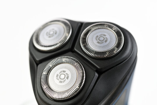 Electric shaver for men with three shaving heads 