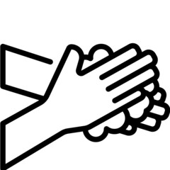 Washing Hand line icon