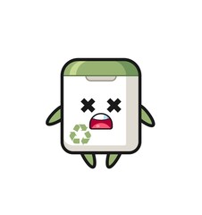 the dead trash can mascot character