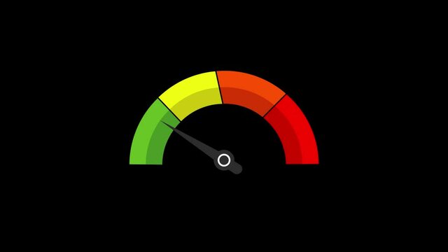 Speedometer icon animation Green Screen Animation. 4k video level meter customer service. Electric Fuel Gauge Full Animation on Car Dashboard. Time run icon. symbol
