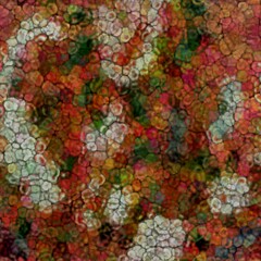Lichen, Mushroom, Fungus family of different colors as organic seamless pattern