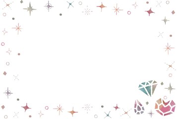 beautiful　watercolor　jewelry　frame