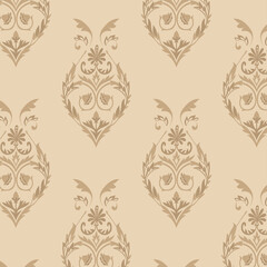 Beige Old Style Ornament Pattern