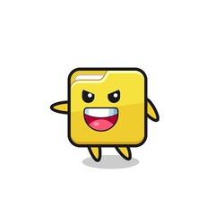 folder cartoon with very excited pose