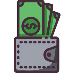 wallet line icon
