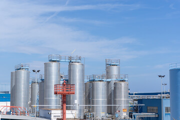 View of the industrial facilities factory in the industrial area of the city of MATARO that produces detergents and air fresheners