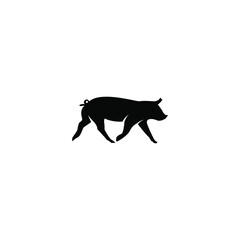 silhouette of a pig