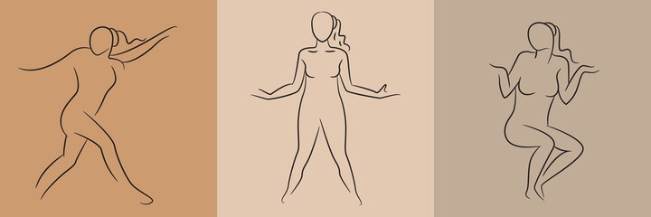 sketch and hand drawn sexy woman pose set illustration