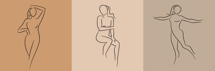 sketch and hand drawn sexy woman pose set illustration