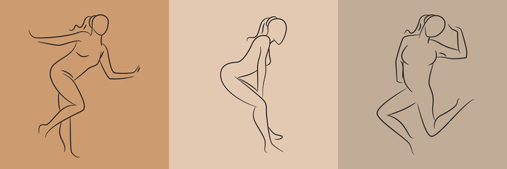 sketch and hand drawn sexy woman pose set illustration