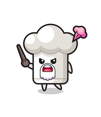 cute chef hat grandpa is getting angry