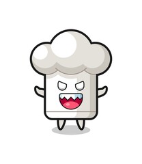 illustration of evil chef hat mascot character
