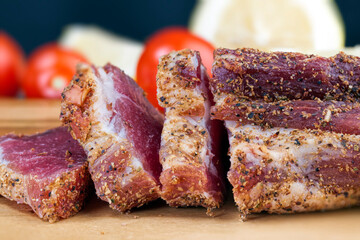 beef meat products with spices