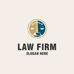 Law firm logo template on monogram style