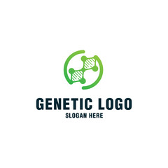 Genetic logo template on modern style