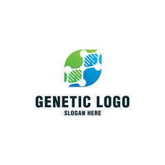 Genetic logo template on modern style