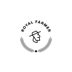 High Grade Wheat Farmer Logo Template