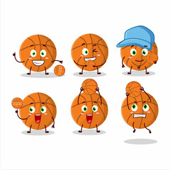 Talented basketball cartoon character as a basketball athlete