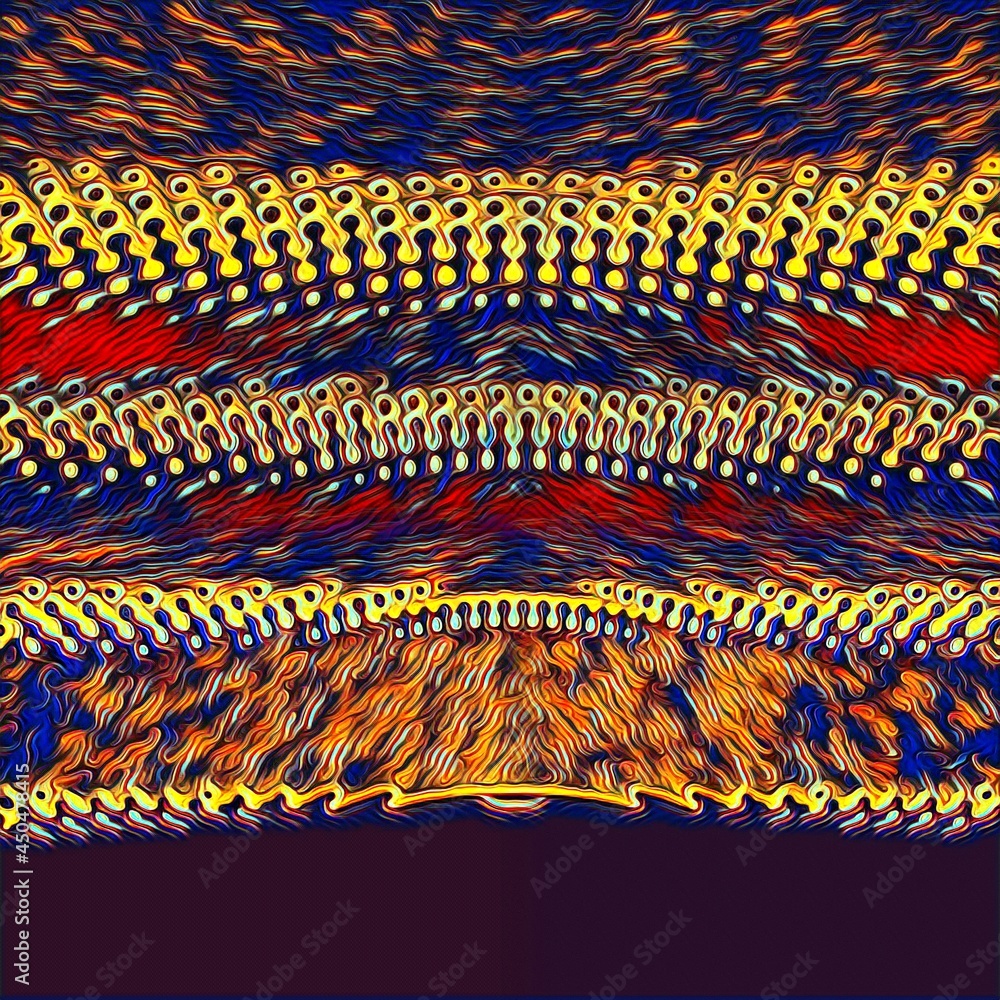 Poster dark blue red and yellow gold contour lines making unique patterns with ripple effect design