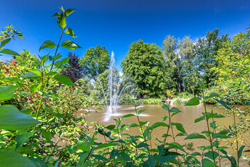 Germany, Bavaria, Allgäu, Bad Wörishofen, Kurpark garden