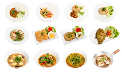 set of Thai food