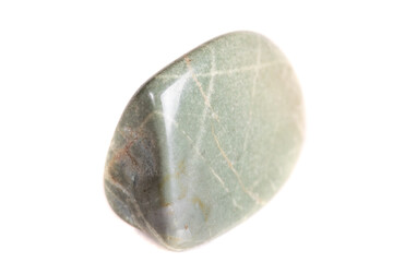 Macro mineral stone jasper on a white background