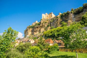 View at the Beynac et Cazenac village located in the Dordogne department in southwestern France.