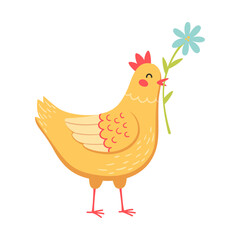 Cartoon Easter Chicken
