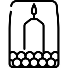 candle line icon