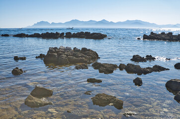 La Méditerranée, à l'Ile Sainte Marguerite, au large de cannes, French Riviera