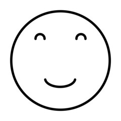 Cute Smiley Vector Line Icon Design