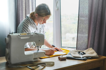 Sewing. Recycling Made by hand from home. sewing machine project quarantine, lockdown. home...