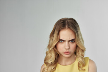 Fototapeta premium woman fashionable hairstyle cropped view fashion