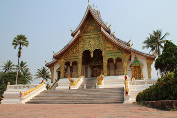 buddhist temple (haw pha bang) in luang prabang (laos) 