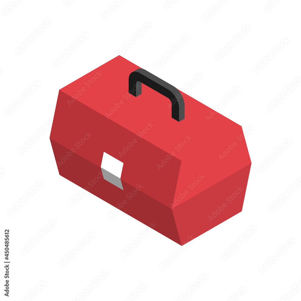 Wall mural Isometric Tool Box