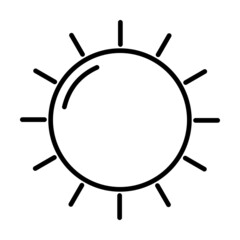Sun Vector Line Icon Design