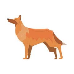 Flat Dog Illustration