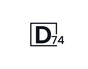 D74, 74D Initial letter logo
