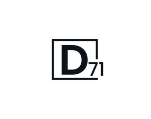 Obraz premium D71, 71D Initial letter logo
