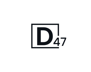 D47, 47D Initial letter logo