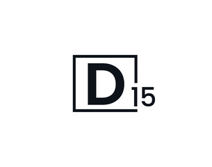 D15, 15D Initial letter logo