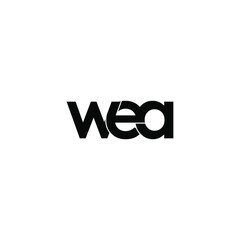 wea initial letter monogram logo design