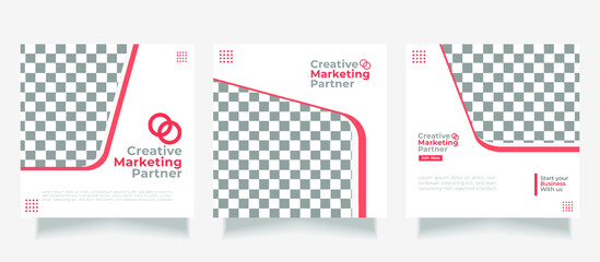 Digital business marketing banner for social media post template