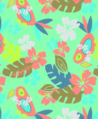 jungle pattern, spring pattern, forest pattern, paradise pattern, botanical pattern, jungle, summer pattern, tropical pattern, seamless