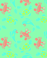 Fototapeta na wymiar Crab/ Carb Pattern 