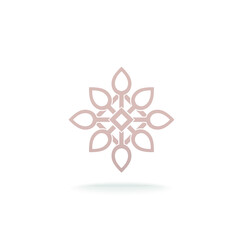 Oriental Ornament Logo Design, Geometric Symmetric Logo Concept Idea