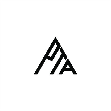 PTA letter logo creative design. PTA unique design


