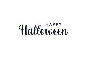 Happy Halloween lettering. Handwritten calligraphy for greeting cards, posters, banners, flyers and invitations. Happy Halloween text, holiday background