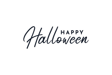 Happy Halloween lettering. Handwritten calligraphy for greeting cards, posters, banners, flyers and invitations. Happy Halloween text, holiday background